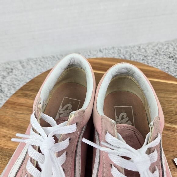 Vans Old Skool Pink White Casual Athletic Daily Y2K Sneakers Womens 7 - Picture 11 of 12